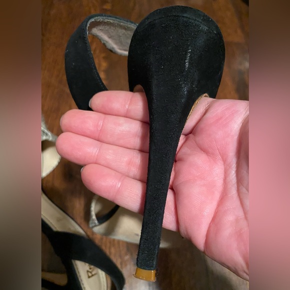 Jerome C. Rousseau Suede/Python Slingback Heels - Picture 14 of 14